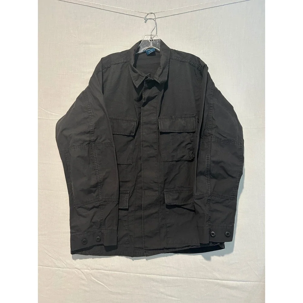 Propper Mens Black Cotton Ripstop Tactical Field Jacket Utility Coat M/L F5454